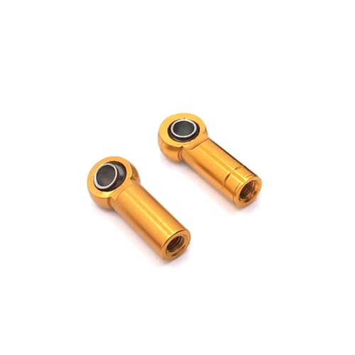 2 STK. RC-Teile, Metall-Upgrade, Positives Gewinde, Umgekehrtes Gewinde, Länge 18 Mm, Loch 3 Mm, Dicke 4,5 Mm, Spurstangen-Kugelschnalle, Modifizierte Teile RC Ersatzteile(Yellow) von QWHTYO