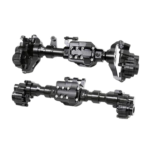Für 1/10 RC Crawler DIY Geändert DIY Zubehör Teile Vorne Hinterachse Gehäuse Upgrade Teil RC Metall Achse Geändert Teile RC Ersatzteile(Black) von QWHTYO