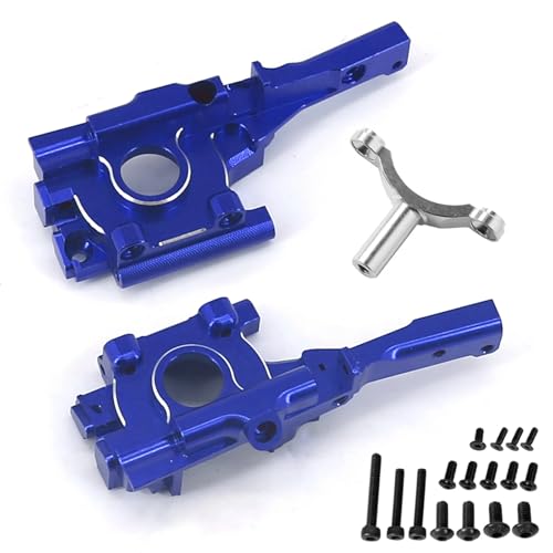 Für 1/16 Für E-Revo (VXL), Für Slash 4WD, Für Summit, RC Verbesserte Aluminiumlegierung Frontpartition Getriebekomponenten RC Ersatzteile(Blue) von QWHTYO