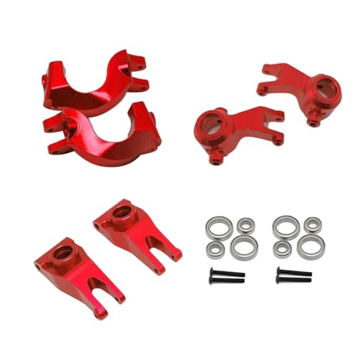 Für Arrma Für Granite Für Senton Für Typhon Für Big Für Rock 1/10 RC Metall Front Steering Block & C-Hubs & Rear Hub Carrier Upgrade Teile RC Ersatzteile von QWHTYO
