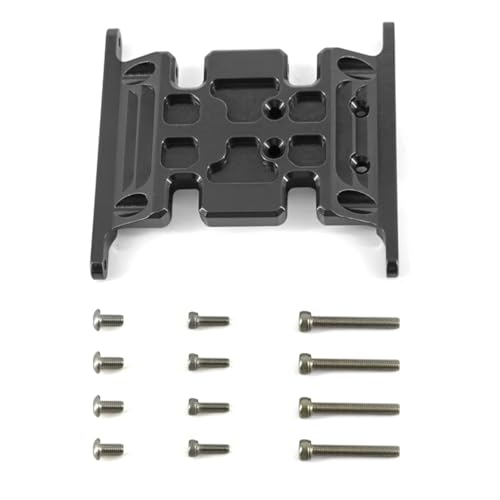 Für Axial Für SCX10 1/10 RC Metall Chassis Getriebe Montieren Übertragung Halter Skid Platte Upgrade Teile RC Ersatzteile(Black) von QWHTYO