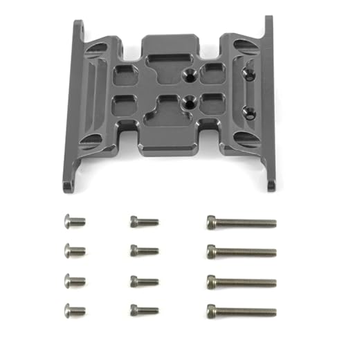 Für Axial Für SCX10 1/10 RC Metall Chassis Getriebe Montieren Übertragung Halter Skid Platte Upgrade Teile RC Ersatzteile(Gray) von QWHTYO
