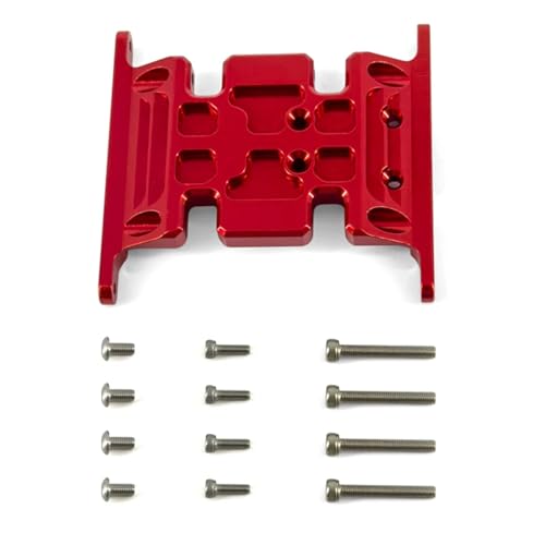 Für Axial Für SCX10 1/10 RC Metall Chassis Getriebe Montieren Übertragung Halter Skid Platte Upgrade Teile RC Ersatzteile(Red) von QWHTYO