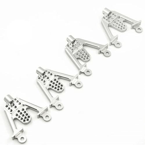 Für Axial Für SCX10 4 Stücke Aluminium Hinten Vorne Shock Mount Set Dämpfer Turm Hoops Set 1/10 RC Crawler Auto Upgrade Teile RC Ersatzteile(White) von QWHTYO