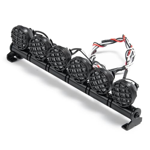Für Axial Für SCX10 90046 D90 Für TRX4 1/10 RC Crawler Auto Upgrade Teile RC Auto Dach Licht Bar 138mm 6 Lampe Perlen Helle Lampe Modifizierte Teile RC Ersatzteile von QWHTYO