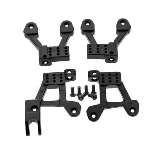 Für Axial Für SCX10 II 90046 90047 4PCS Metall Vorne Und Hinten Schock Dämpfer Türme Montieren 1/10 RC Crawler Upgrades Teile Ersatz Zubehör RC Ersatzteile(Black) von QWHTYO