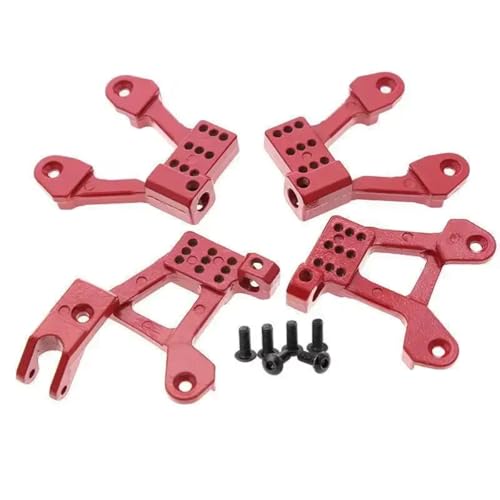 Für Axial Für SCX10 II 90046 90047 4PCS Metall Vorne Und Hinten Schock Dämpfer Türme Montieren 1/10 RC Crawler Upgrades Teile Ersatz Zubehör RC Ersatzteile(Red) von QWHTYO