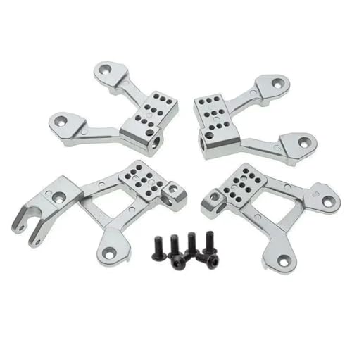 Für Axial Für SCX10 II 90046 90047 4PCS Metall Vorne Und Hinten Schock Dämpfer Türme Montieren 1/10 RC Crawler Upgrades Teile Ersatz Zubehör RC Ersatzteile(White) von QWHTYO
