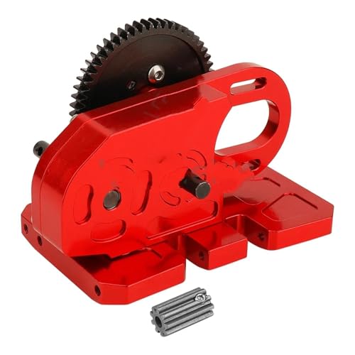 Für Axial Für SCX10 II III Für Capra Für TRX4 1/10 RC Crawler Upgrade Teile 2 Niedrigen Getriebe Mittleren Getriebe Box Mit Getriebe Skid Platte RC Ersatzteile(Red) von QWHTYO
