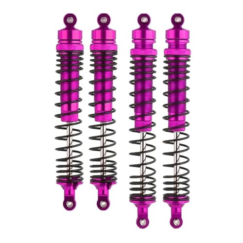 Für Axial RBX10 Für Ryft 1/10 RC Crawler Auto Upgrade Teile Ersatz Zubehör 4Pcs Metall Stoßdämpfer Dämpfer Ersatzteile RC Ersatzteile(Pink) von QWHTYO
