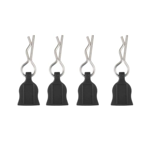 Für Axial SCX10 TRX-4 4/12 Stücke RC Autoteile Metall R-Typ Autoschale Karosserie Feste Clips Pin Mit Lasche Ersatzteile RC Ersatzteile(1 8 4PCS) von QWHTYO
