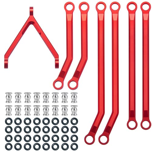 Für Axial SCX24 AXI00004 1/24 RC Autoteile RC Crawler Link Rod Upgrade Teile Erhöhter Link Rod Kit RC Ersatzteile(Red) von QWHTYO