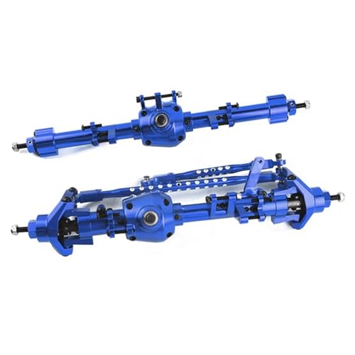 Für Axial SCX6 1/6 RC Crawler Auto Upgrade Teile Ersatz Zubehör 2Pcs Metall Vorder- Und Hinterachse Set Modifizierte Teile RC Ersatzteile(Blue) von QWHTYO