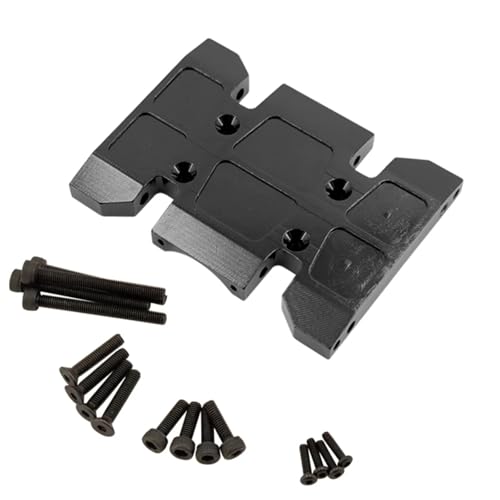 Für Axial Scx10 Pro Getriebebodenplatte Mittelgetriebe-Unterfahrschutz Metall-Tuningteile Fernbedienung Rc Crawler Autozubehör RC Ersatzteile(Black) von QWHTYO