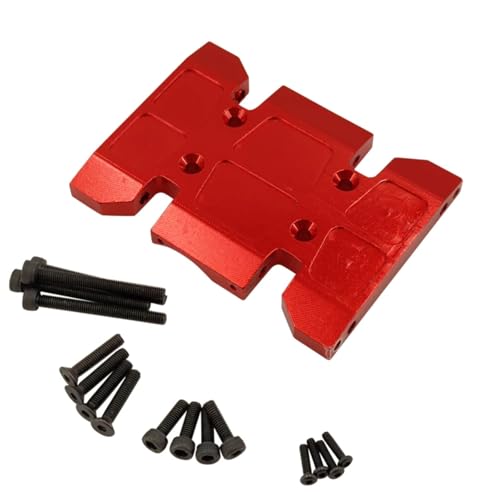 Für Axial Scx10 Pro Getriebebodenplatte Mittelgetriebe-Unterfahrschutz Metall-Tuningteile Fernbedienung Rc Crawler Autozubehör RC Ersatzteile(Red) von QWHTYO