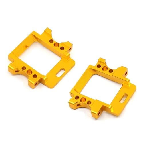 Für HSP 94111 94188 94102 1/10 RC Upgrade-Teile Aluminium Vorne Und Hinten Getriebe Armhalterung 102060 102061 Änderungszubehör RC Ersatzteile(Yellow) von QWHTYO