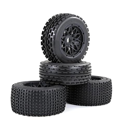 Für Hpi Für Rofun Für Rovan Für KM Für Baja 5b 1/5 Rc Upgrade-Teile Offroad-Reifen Vorne Und Hinten Verdickter Radsatz Modifizierte Teile RC Ersatzteile(Black) von QWHTYO