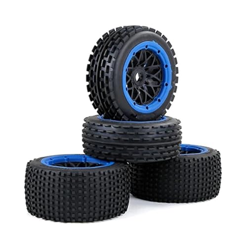 Für Hpi Für Rofun Für Rovan Für KM Für Baja 5b 1/5 Rc Upgrade-Teile Offroad-Reifen Vorne Und Hinten Verdickter Radsatz Modifizierte Teile RC Ersatzteile(Blue) von QWHTYO
