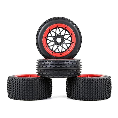 Für Hpi Für Rofun Für Rovan Für KM Für Baja 5b 1/5 Rc Upgrade-Teile Offroad-Reifen Vorne Und Hinten Verdickter Radsatz Modifizierte Teile RC Ersatzteile(Red) von QWHTYO