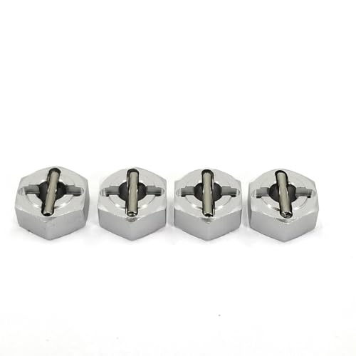 Für MJX Für Hyper Für Go 16207 16208 16209 16210 14301 14302 14209 14210 RC Teile Metall 12mm Combiner Hex Mit 5mm Loch Rad Adapter RC Ersatzteile(Hex) von QWHTYO