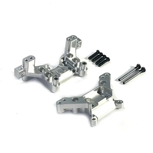 Für MJX Für Hyper Für Go 16207 16208 16209 16210 H16 Metall Front Shock Tower RC Rear Shock Tower 16170 16180 Änderung Zubehör RC Ersatzteile(Silver) von QWHTYO