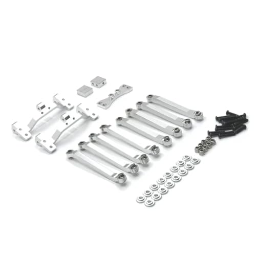 Für MN 1/12 D90 D91 D96 MN98 MN99S RC Metall Modifizierte Verknüpfung Verknüpfung Halter Modifizierte Teile RC Ersatzteile(Silver) von QWHTYO