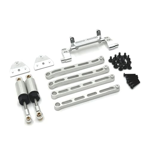 Für MN 1/12 MN168 Für MN82 LC79 Für MN78 Metall Verbesserte Stange Stoßdämpfer Set RC Upgrades Teile Ersatz Zubehör RC Ersatzteile(Silver) von QWHTYO