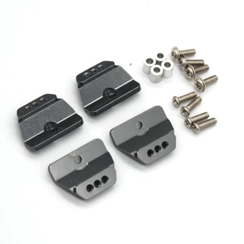 Für MN 168 Für MN78 Für MN82 RC 1/12 Fernbedienung Autoteile Metall-Upgrade-Teile Vordere Und Hintere Stoßdämpferhalterungen Modifizierte Teile RC Ersatzteile(Gray,4pcs) von QWHTYO
