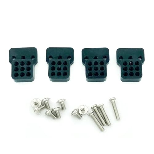 Für MN D90 D91 MN99S Metall Einstellbare Stoßdämpfer Halterung Extender Sitz 1/12 RC Auto Upgrades Teile Ersatz Zubehör RC Ersatzteile(Black) von QWHTYO