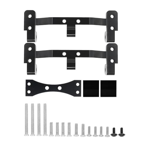 Für MN D90 D91 MN99S Metall Spurstangenbasis Servomontagehalterung RC Upgrades Teile Ersatzzubehör RC Ersatzteile(Black) von QWHTYO