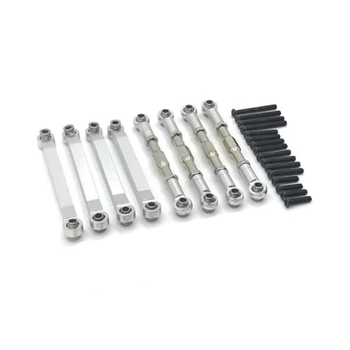 Für MN D90 D96 MN98 MN99S MN45 1/12 RC Upgrades Teile Zubehör Metall Für Chassis Link Stange Zugstange Spurstange Gestänge Modifizierte Teile RC Ersatzteile(White) von QWHTYO
