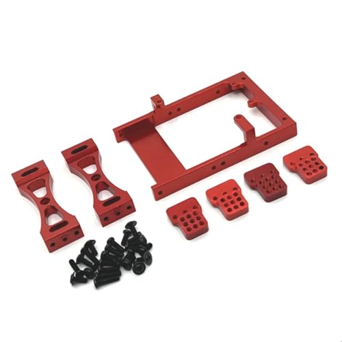 Für MN Für Modell 1/12 Fernbedienung Auto Zubehör Upgrade Querträger Lenkgetriebe Box Shock Modifikation Zubehör RC Ersatzteile(Red) von QWHTYO