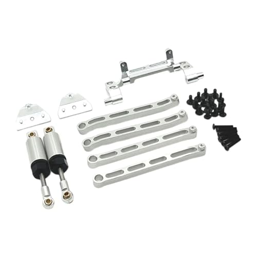 Für MN82 Für MN78 LC79 Maßstab 1:12 RC Crawler Modell RC Metall Stoßdämpfer DIY ACCS Ersatz Modell Spielzeug Upgrades Kits Ersatzteile RC Ersatzteile(Silver) von QWHTYO