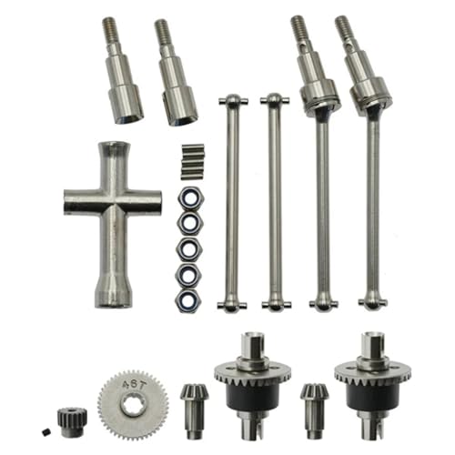 Für SCY 16101 16102 16103 16201 Für Pro 1/16 Bürstenlosen RC Metall Differential Und Antriebswelle Set Upgrades Änderung Zubehör RC Ersatzteile von QWHTYO