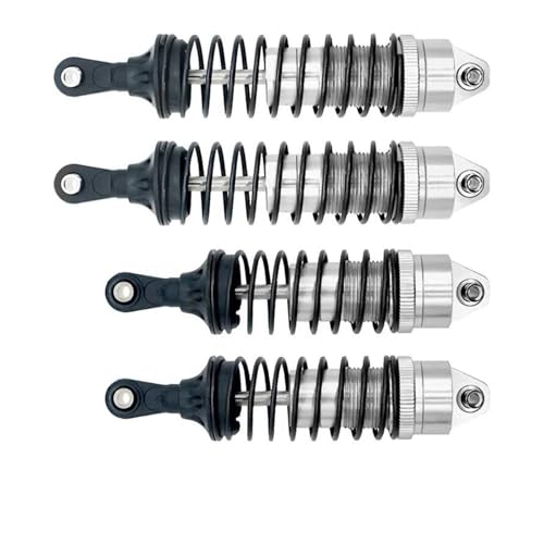 Für Slash 4X4 Für VXL 2WD Für Rustler Für Stampede Für Hoss 1/10 RC Tuningteile 4-TLG. Metall Stoßdämpfer Vorne Hinten Modifizierte Teile RC Ersatzteile(Sliver) von QWHTYO