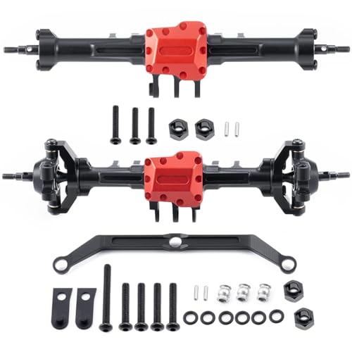 Für TRX4M Für Defender Für Bronco Für High Für Trail K10 1/18 RC Micro Crawler Auto Aluminium Erweiterte Vorne Hinten Achsen Modifizierte Teile RC Ersatzteile(Front and Rear) von QWHTYO