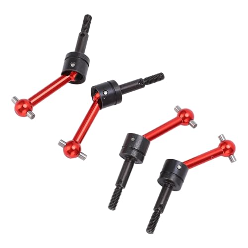 Für Tamiya TT02 1/10 RC Tuningteile 4-TLG. Metall Universal Antriebswelle CVD 70mm Änderungszubehör RC Ersatzteile(Red) von QWHTYO