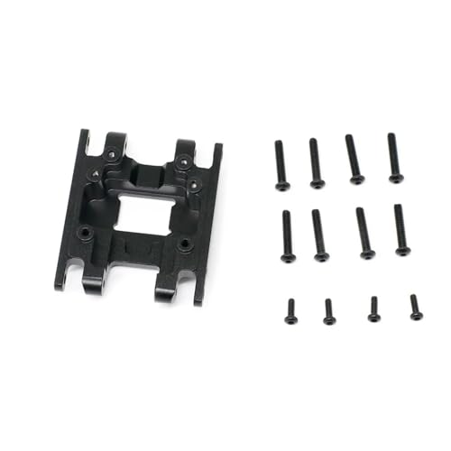 Für Traxxas Für TRX4M 1/18 RC Crawler Auto Nachrüstung Upgrade Teile Zubehör Aluminium Legierung Getriebe Box Basis Mit Schrauben Kit RC Ersatzteile(Black) von QWHTYO