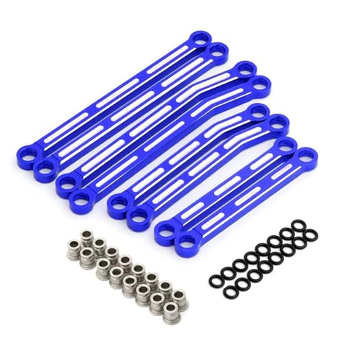 Für Traxxas Für TRX4M Für Bronco Für Defender 1/18 RC Crawler Auto Modell Upgrade Teile Metall Linkage Tie Link Stange Kit Modifikation Erhöht RC Ersatzteile(Blue) von QWHTYO