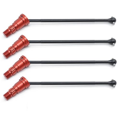 Für Traxxas Für X-Maxx 6S 8S 4-teiliges Metall-Antriebswellen-CVD Vorne Und Hinten 1/5 Für Monster Truck RC Modifizierte Teile RC Ersatzteile(Red) von QWHTYO