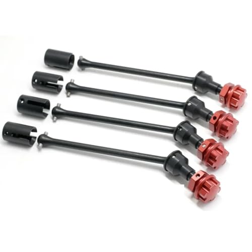 Für Trxs Für Maxx Für Widemaxx 1:10 Metall-Tuningteile RC Crawler Car Modelle 89086-4 8996X Stahl Extended Drive Shaft CVD Kit RC Ersatzteile(Red,Color2) von QWHTYO