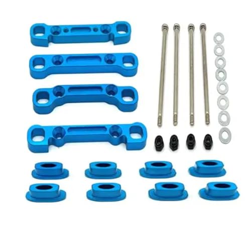 Für WLtoys 1/10 104001 104002 104072 RC Metall Upgrade Vorne Und Hinten Schaukel Arm Befestigungen Modifizierte Teile RC Ersatzteile(Blue) von QWHTYO