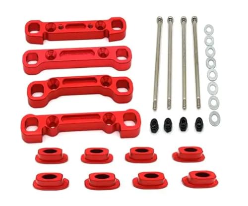 Für WLtoys 1/10 104001 104002 104072 RC Metall Upgrade Vorne Und Hinten Schaukel Arm Befestigungen Modifizierte Teile RC Ersatzteile(Red) von QWHTYO