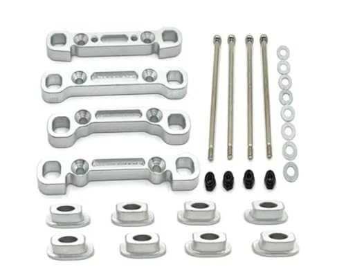 Für WLtoys 1/10 104001 104002 104072 RC Metall Upgrade Vorne Und Hinten Schaukel Arm Befestigungen Modifizierte Teile RC Ersatzteile(White) von QWHTYO