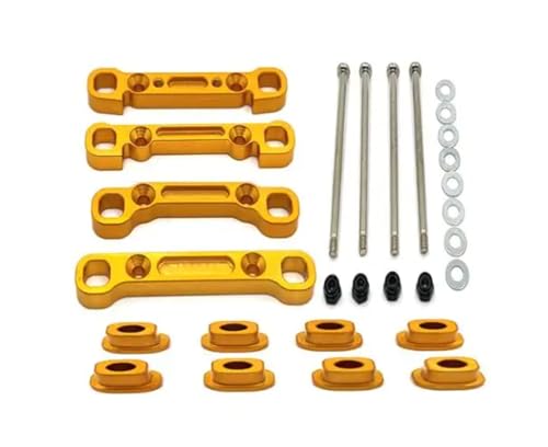 Für WLtoys 1/10 104001 104002 104072 RC Metall Upgrade Vorne Und Hinten Schaukel Arm Befestigungen Modifizierte Teile RC Ersatzteile(Yellow) von QWHTYO