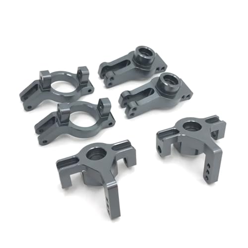 Für WLtoys 1/10 104009 1/12 12401 12402-A 12403 12404 12409 Metall Upgrade Refit C Block Lenkung Tasse Hinten Tasse RC Upgrade Teile RC Ersatzteile(Gray) von QWHTYO