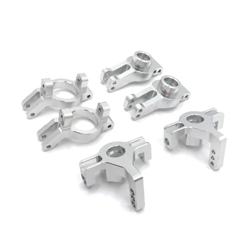 Für WLtoys 1/10 104009 1/12 12401 12402-A 12403 12404 12409 Metall Upgrade Refit C Block Lenkung Tasse Hinten Tasse RC Upgrade Teile RC Ersatzteile(White) von QWHTYO