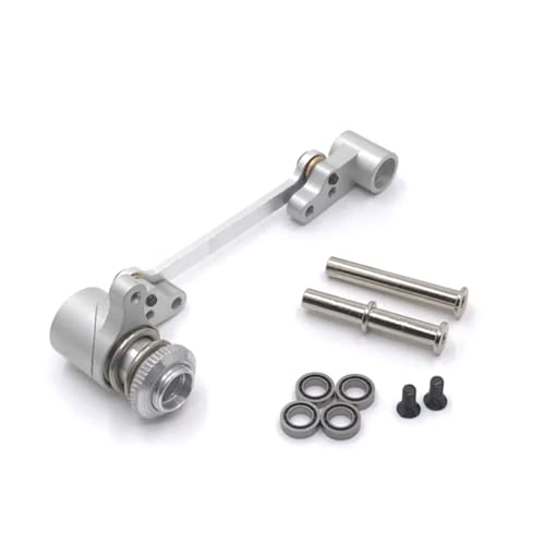 Für WLtoys 1/14 144010 144001 144002 1/12 124016 124017 124018 124019 LC 1/14 Metalllenkung RC Upgrades Teile Ersatzzubehör RC Ersatzteile(Silver) von QWHTYO