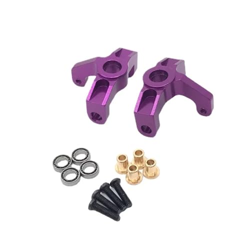 Für WLtoys 1/14 144010 144001 144002 1/12 124016 124017 124018 124019 RC Metall Upgrade Front Steering Cup 4 * 7 * 2 Lager Modifizierte Teile RC Ersatzteile(Purple) von QWHTYO