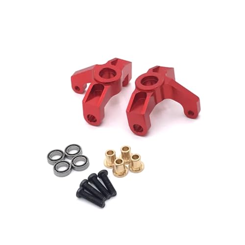 Für WLtoys 1/14 144010 144001 144002 1/12 124016 124017 124018 124019 RC Metall Upgrade Front Steering Cup 4 * 7 * 2 Lager Modifizierte Teile RC Ersatzteile(Red) von QWHTYO